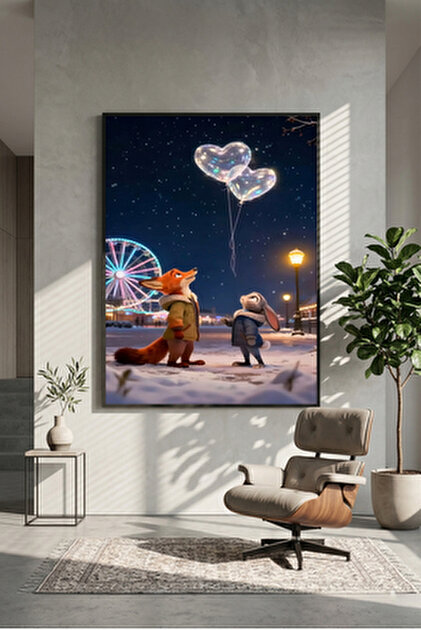 postercraft Zootopia Animasyon Nick & Judy Modern Panel Tablo