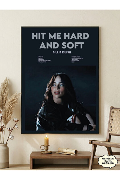 postercraft Billie Eilish Hit me Hard and Soft Modern Panel Tablo