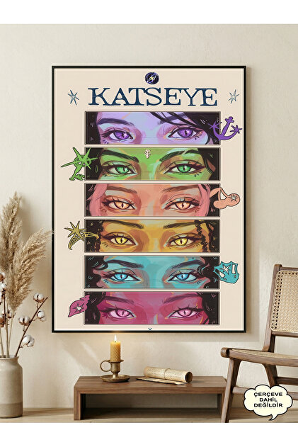 postercraft Katseye Grup Eyes Modern Panel Tablo Poster