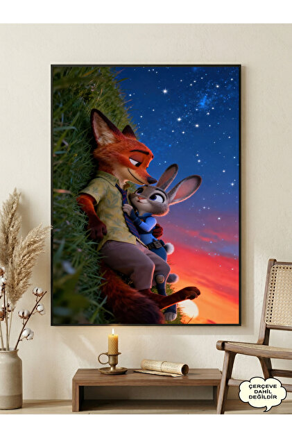 postercraft Zootopia Animasyon Nick & Judy Modern Panel Tablo