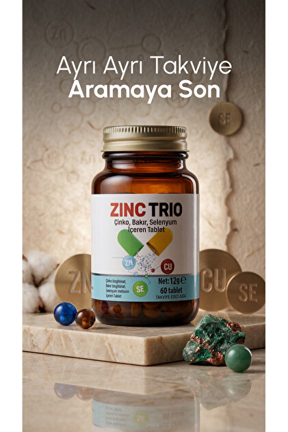 ZINC TRIO Çinko, Bakır Ve Selenyum Içeren Mineral Takviyesi 60