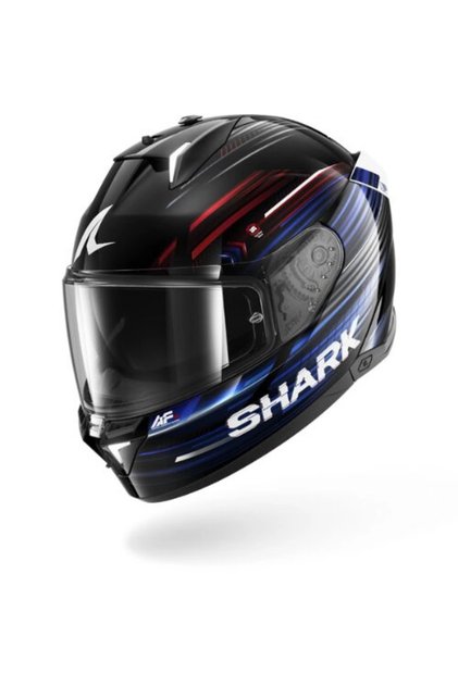 SKWAL İ3 LIGHT-BLUR SİYAH-KIRMIZI-MAVİ KAPALI KASK (LEDLİ MODEL)
