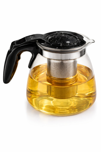 Ceainic Sticla 900ml Cu Filtru Inox, Infuzor Ceai, Rezistent La Caldura.