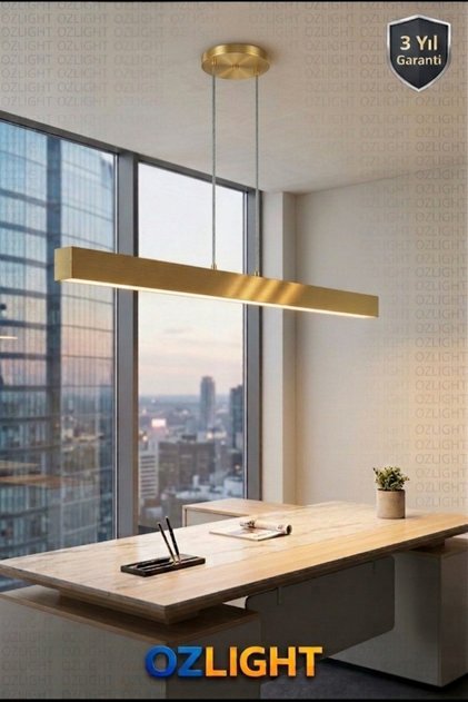 OZLIGHT 160 cm Lineer Sarkıt LED Avize | Modern Tasarım | Kasa Rengi + Işık Rengi (Kelvin) Seçenekli