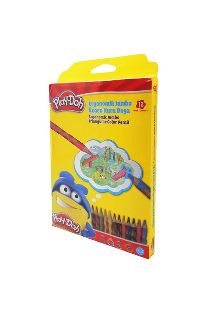 Play-Doh 12 Renk Oluklu Jumbo Kuruboya Ku027