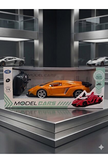 Tıfıl Toys 1:18 Ölçek USB Şarjlı Işıklı Fonksiyonel Turuncu Lambo