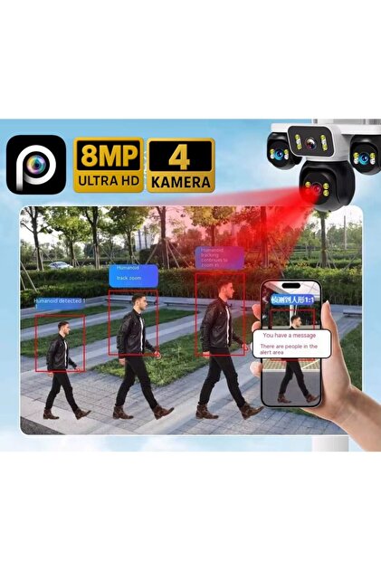 Ventus ES-5804 8MP 4 Kameralı Wifi 16X Zoom HiEasy Gece Görüş Çift