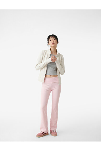 Slim Fit Modal Karışımlı İspanyol Paça Pantolon
