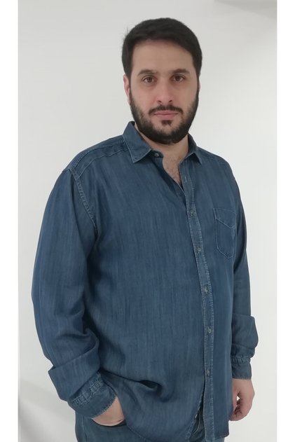 Big Size Jeans Men's Shirt Btl-3001-Tss