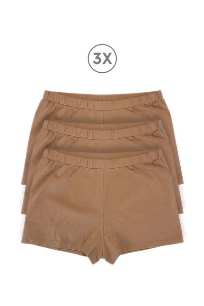 Cotvie Brown Cotton Boxer Set of 3