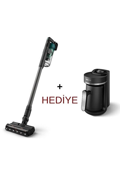 ◆h◆ Philips Dikey Şarjlı Süpürge XC6456/10 Kahve Makinesi Hediye