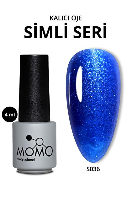 MOMO professional Kalıcı Oje S036, Simli Saks Mavi, 4 ml - Fiyatı