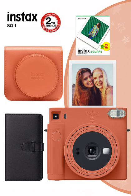 Fujifilm Instax Sq1 Terracotta Turuncu Fotoğraf Makinesi Ve Hediye