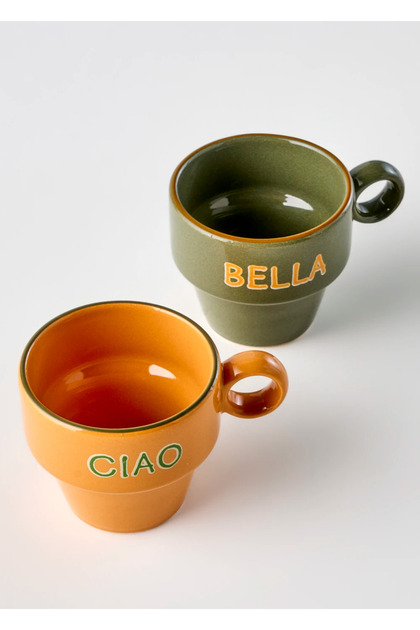 Bella Maison Line Espresso 2'li Set Hardal-Yeşil (105 cc) - Fiyatı