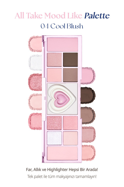Çok Fonksiyonlu Makyaj Paleti PERIPERA All Take Mood Like Palette (#04 Cool Blush) (Night Peri)