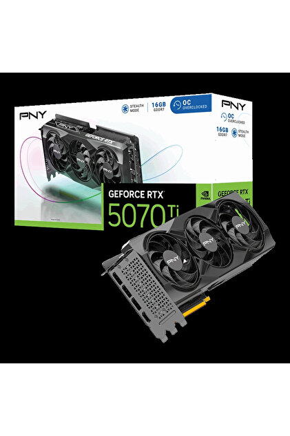 【新品】PNY GeForce RTX RTX5070Ti 16GB PNY GeForce RTX™ 5070Ti 16GB OC Triple Fan grafik kartı DLSS 4