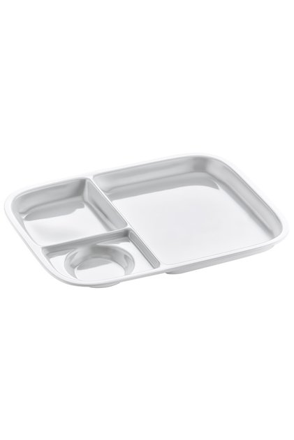 Melamine Mk102 Children's Group 3-Compartment Breakfast Tray-White