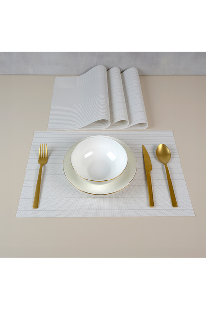 Stripe Cotton 4 Piece American Service Set 30X45 cm