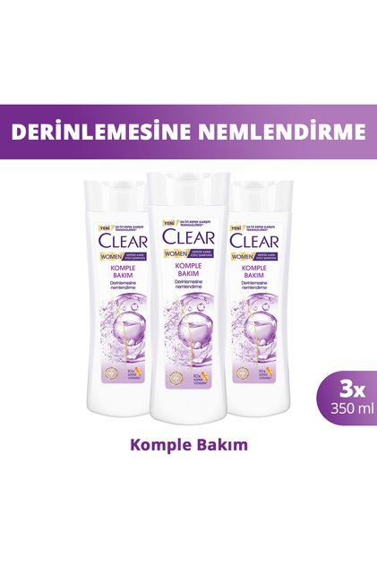 Women Kepeğe Karşı Etkili Şampuan Komple Bakım 350 ml x3