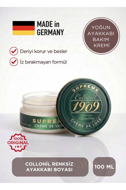 Tuna Creme De Luxe Renksiz Deri Bakım ve Renk Yenileyici Krem Ayakkabı Boyası, 100 ml, 7954-1