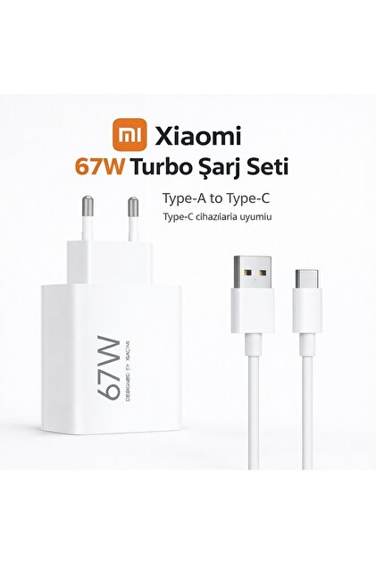 Xiaomi Redmi Note 11 Pro 67W Turbo Hızlı Şarj Seti Adaptör + Type