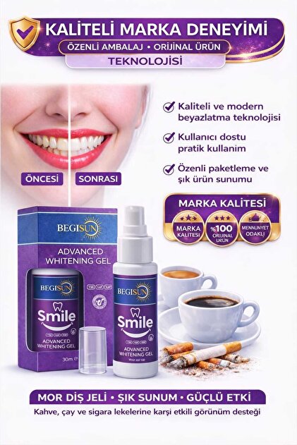 Hysmile BEGISUN Smile Diş Beyazlatma Jeli 50 ml V34 4D PAP Etkili