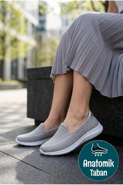 ® |   Pc-30168 Gray Flexible Mesh Women's Sports Shoes