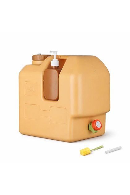 AUTO FAMILY 20L Camping Water Storage Tank, Portable Car Plastic Water Bucket With Faucet