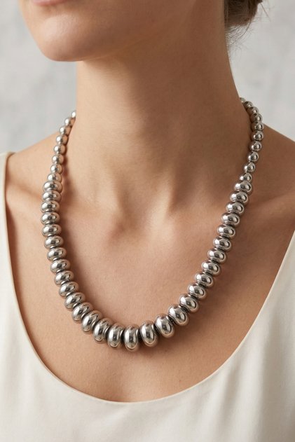 Metalized Flat Ball Pendant