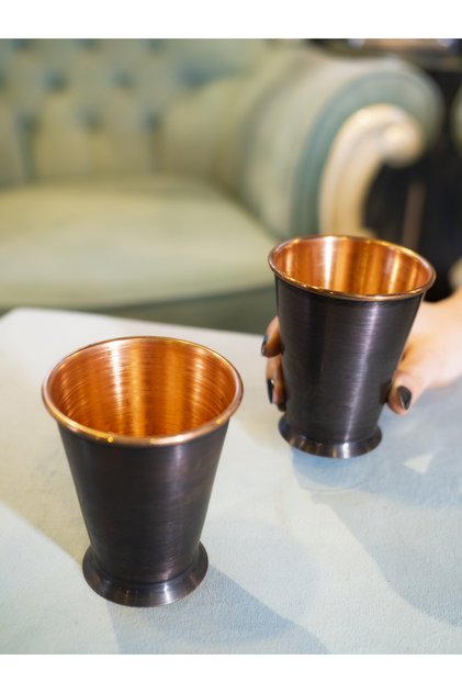 Copper Cup Short Sherbet Model Oxide Color (Tin-Free)