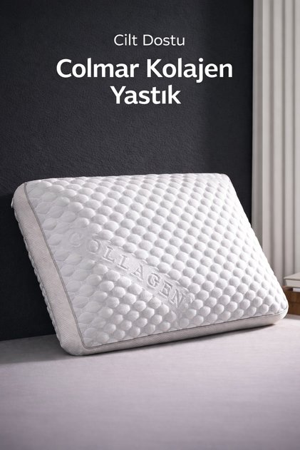Visco Kolajen Yastık – Ortopedik Boyun Omuz Destekli, Cilt Dostu Visco Sünger, Fermuarlı Kılıf