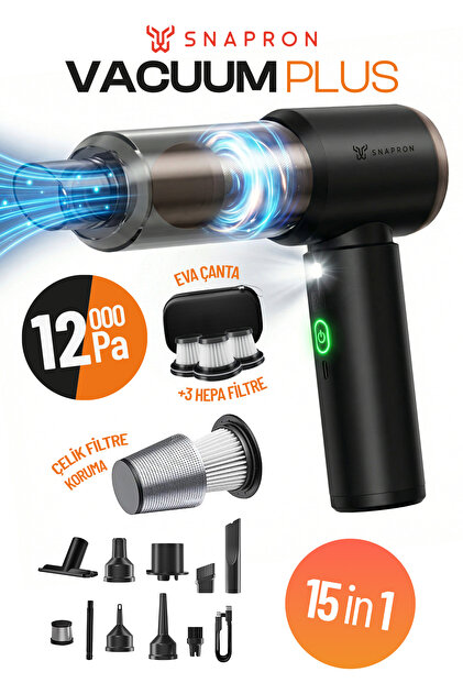 SNAPRON Vacuum Plus SNV-3002 15 IN 1 Profesyonel 12.000PA Emiş