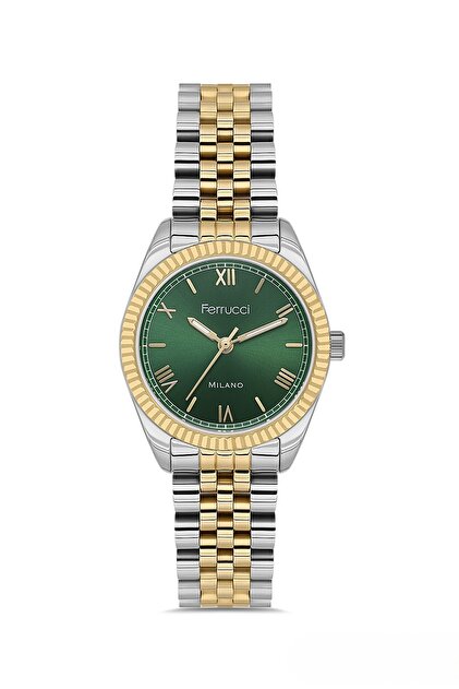 ROLEX キーホルダー イエロー グリーン　グレー Ferrucci Rolex Kasa Takvimli İçi Yeşil Kadın Kol Saati - Fiyatı