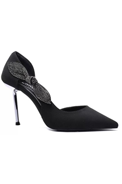 Kuum K25-820, Black Stiletto 9 cm Women's Evening Dress Shoes