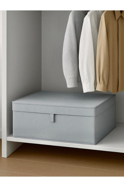 6 Multi-Purpose Scumps in Box Form with Lids (Laundry Storage and Organization, Etc.) Organizer, 50X40X19