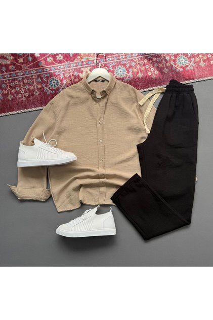 Men's Linen Fabric Suit with Shirt