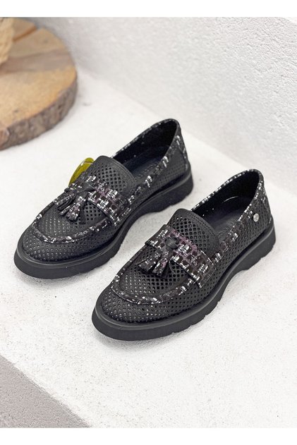 D26Ya-3820 Genuine De Leather Adin Loa Loafers Shoes with Tassel Detail 3cm Comfortable Sole Daily Stylish Shoes
