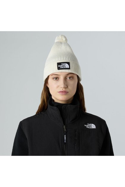 Tnf Logo Box Pom Beanie Unisex Bere