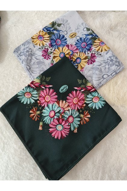 2 Pieces of Patterned, Stitched, Unlined Writing Cloth, Cheesecloth Yemeni, Scarf, Shawl