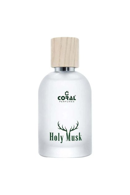 CORAL Holy Musk For Men & Women - 50ml | Eau De Parfum | Long-Lasting Powdery Floral Fragrance | Elegant Musk & Amber Scent