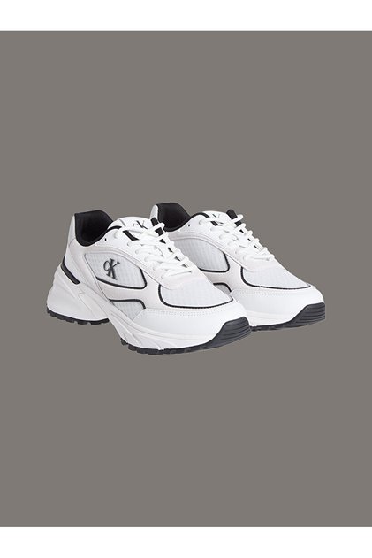 Leather and Breathable Mesh Trainers
