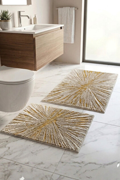 Banyo Paspas Seti 2'li | Makinede Yıkanabilir, Yumuşak, Leke Tutmaz | 60x100-40x60cm