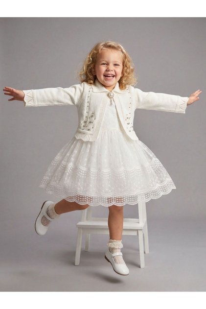 Ahsen Knitwear Vest Girl's Dress