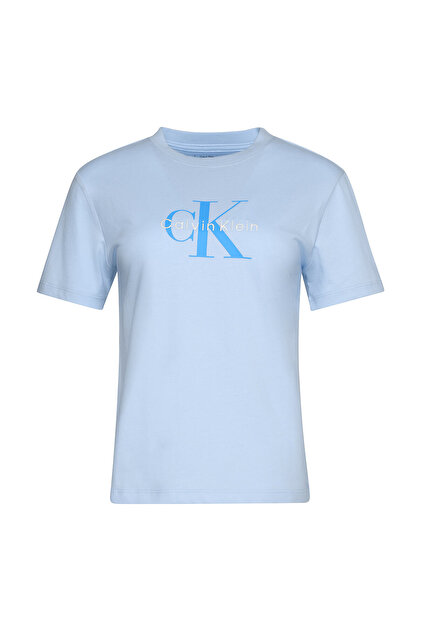 Calvin Klein Jeans Mavi Kadın Standart Fit T-Shirt SS MONOGRAM