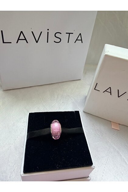 Pembe Parlak Murano Gümüş Charm’ı