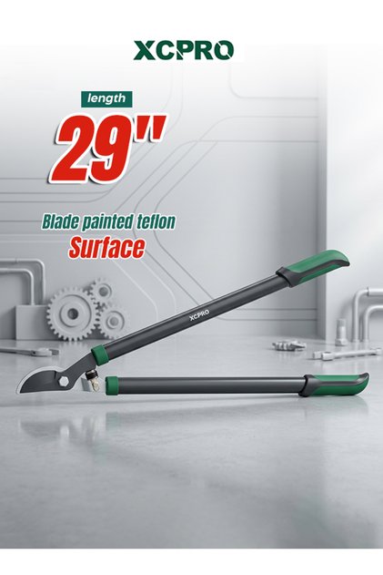 29 Inch Lopper Tool, Long Reach, Heat Treated & Teflon Coated Blade, Ergonomic Garden Shears