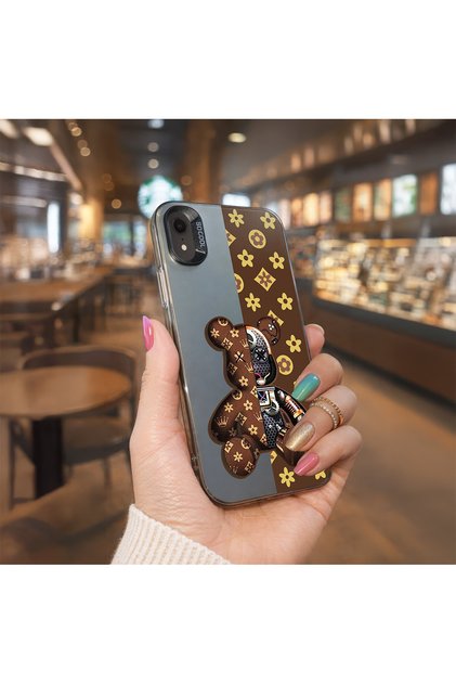 iPhone Xr Compatible Robobaby Print Pattern Shock Absorbing Phone Case Mk01A