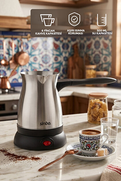 Sinbo SCM-9038 Elektrikli Türk Kahve Makinesi 5 Fincan 500 ml