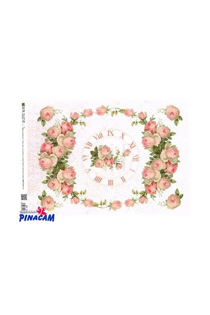 Rice paper 35x50cm DGR 239 Rose clock