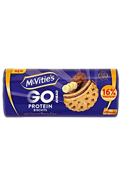 Biscuiți Proteici cu Cremă de Cacao și Banane Go Protein, 280 g, McVitie's